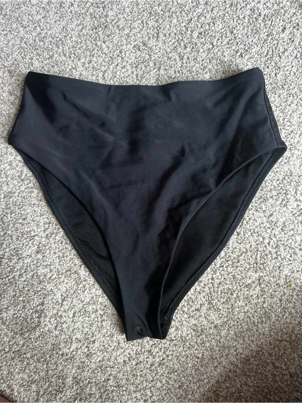 Shade & Shore Black High-Waisted Bikini Bottom Size Small
